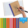 Rosmonde 12 Pack Kraft Journals A5, Extra Pages by Rosmonde