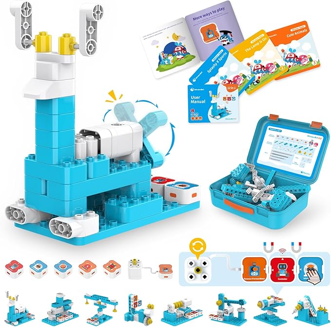 WhalesBot A3 12-in-1 STEM Blocks Coding Robot Kit by WhalesBot