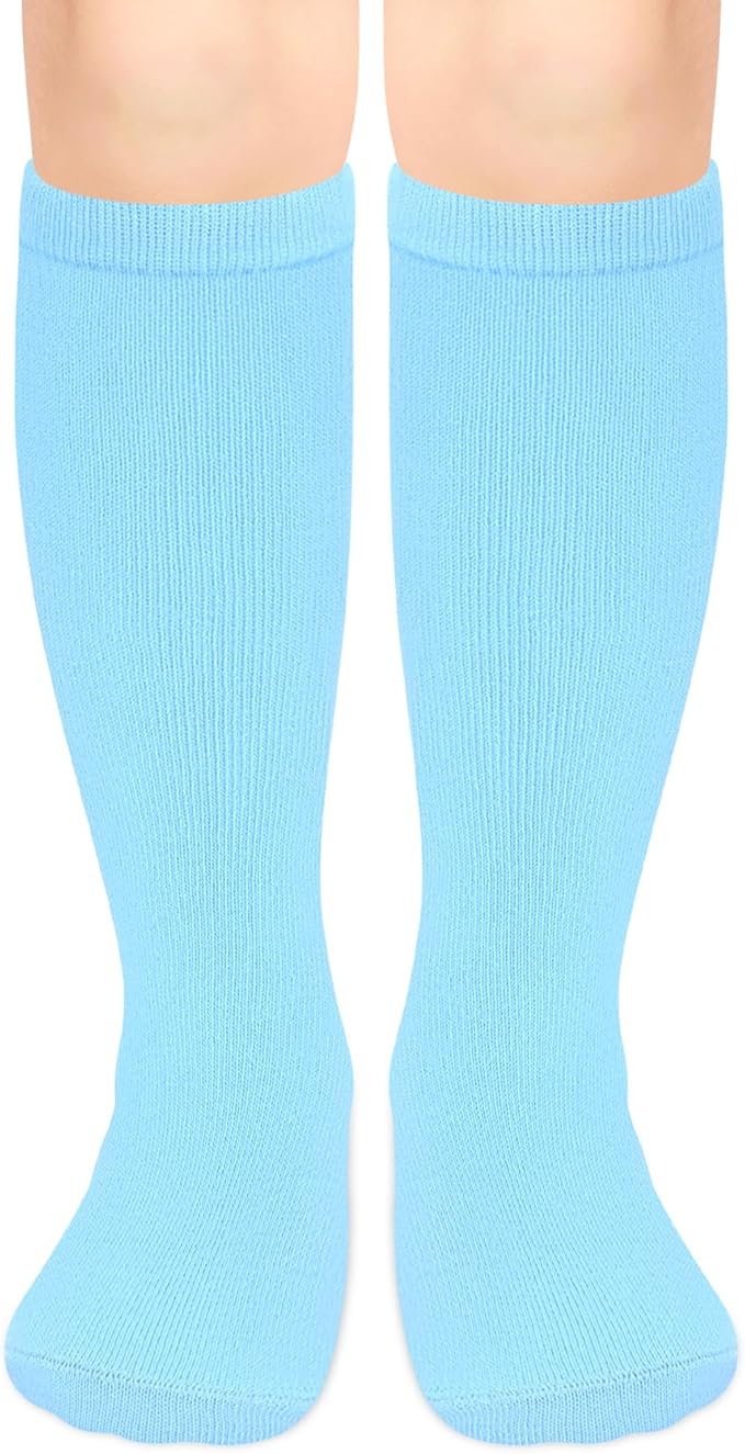 Olreco 1 Pack Toddler Kids Youth Soccer Socks Girls Boys Baseball Socks Youth Knee High Softball Football Accessories Cotton