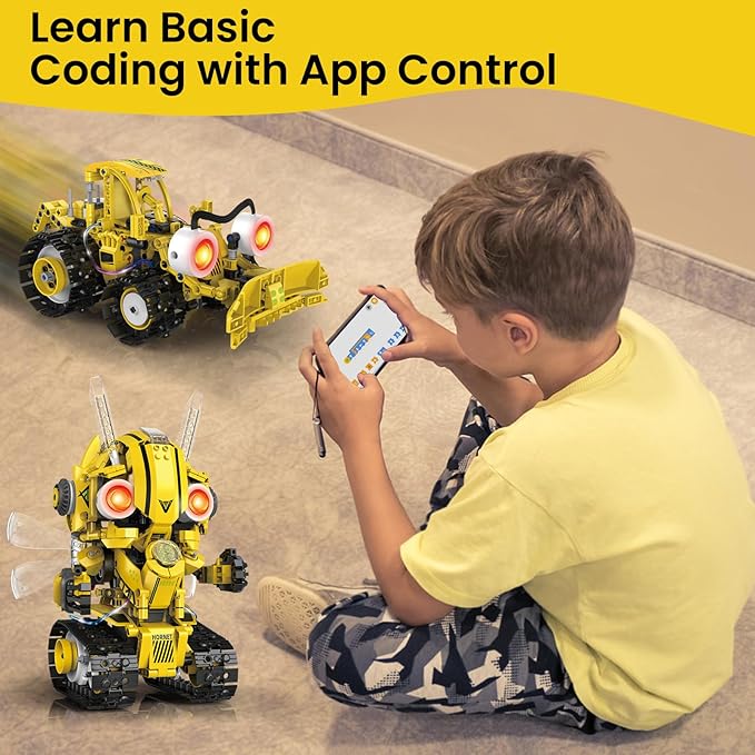 5-in-1 STEM Robot Building Kit for Kids Ages 8-16, Remote & App Controlled - Image 5