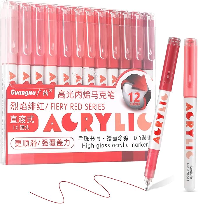 kander Direct Liquid Highlighter Acrylic Marker, 12 Colors Gel Pens by Unknown