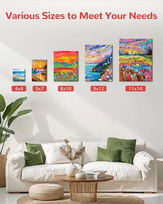 Canvas Boards for Painting 72 Pack 11x14 Inch Canvas Panels, 100% Cotton White - Image 7