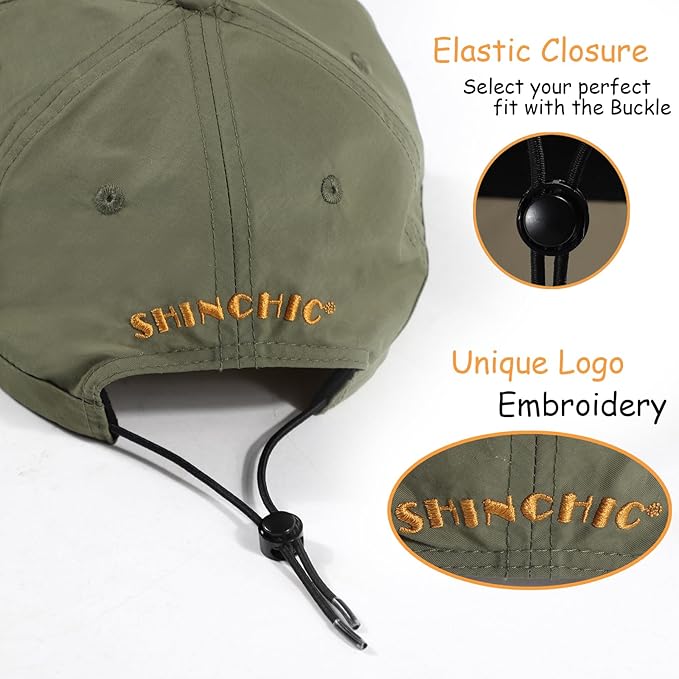Mens Water-Resistant Baseball Cap Womens Rain Hat Foldable Outdoor Running Sun Fishing hat