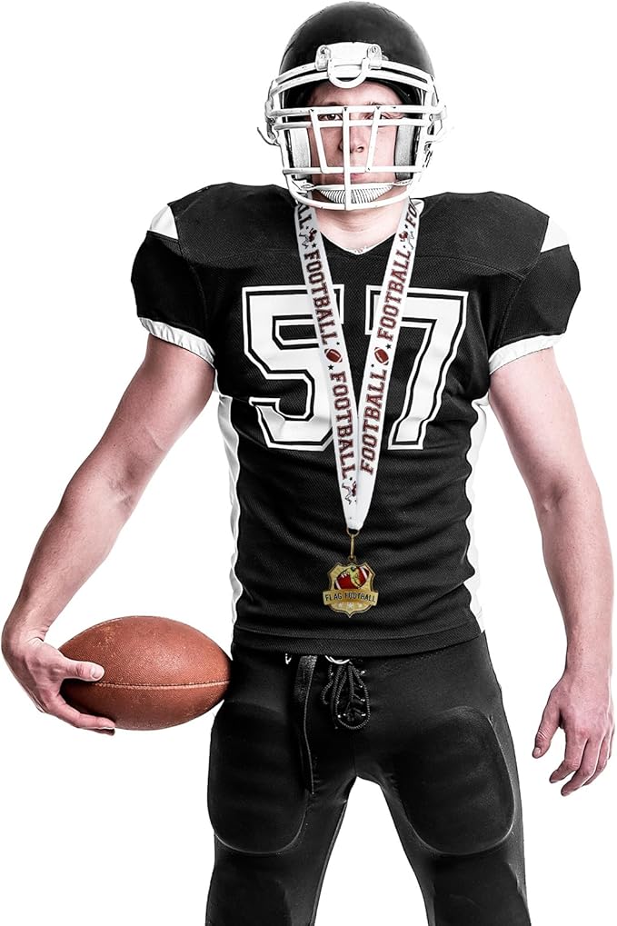 Ecation Medals with Neck Ribbons Soccer Awards Medals Baseball Team Awards Softball T-Ball Flag Football Trophy for Kids Sports Competitions Celebration Gift