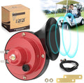 10L0L Universal 12 Volt Golf Cart Horn Kit for Yamaha, EZGO, Club Car - Floor Mount Button Switch, Golf Cart Street Legal Horn Kit