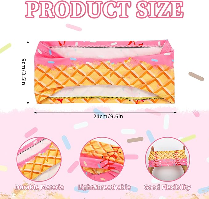 Shyyween 6 Pcs Baseball Headband Elastic Polyester Sweatband for Baseball Basketball Football Golf Headscarf Stuff Women Men Accessory Team Gift