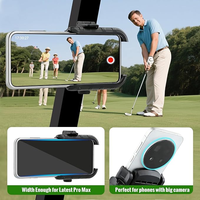 Golf Cart Phone Holder, Strong Magnetic Phone Holder for Golf Cart Universal for Most Cell Phone, Golf Cart Phone Mount Compatible with EZGO/Club Car/Yamaha, Hold Firmly, Install in Seconds