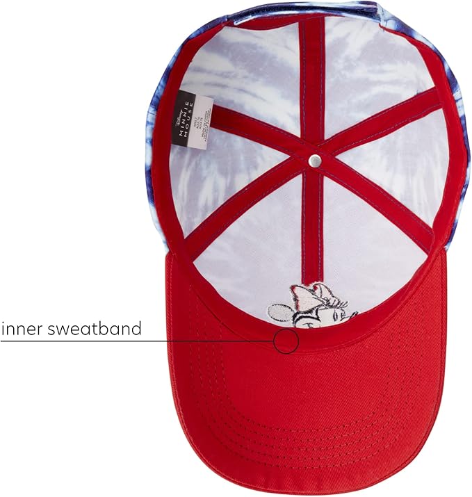 Disney Women's Disney Minnie Mouse Baseball Cap, Tie Dye Adjustable Hat for Women