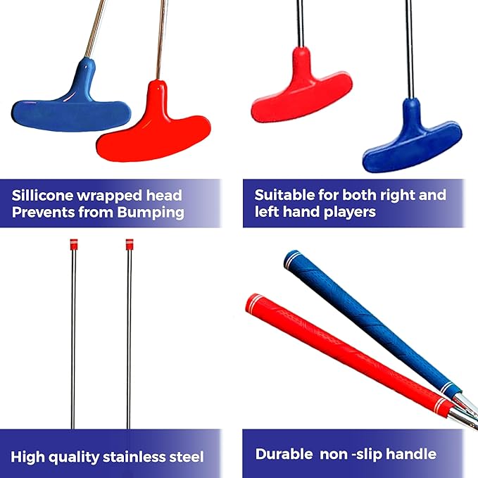 PutterBall Golf Accessories Set – Includes 2 Premium Putters & 2 Balls – Replacement Set for PutterBall Pong Game – Indoor Outdoor Putting Practice for Adults, Family & Party Yard Games
