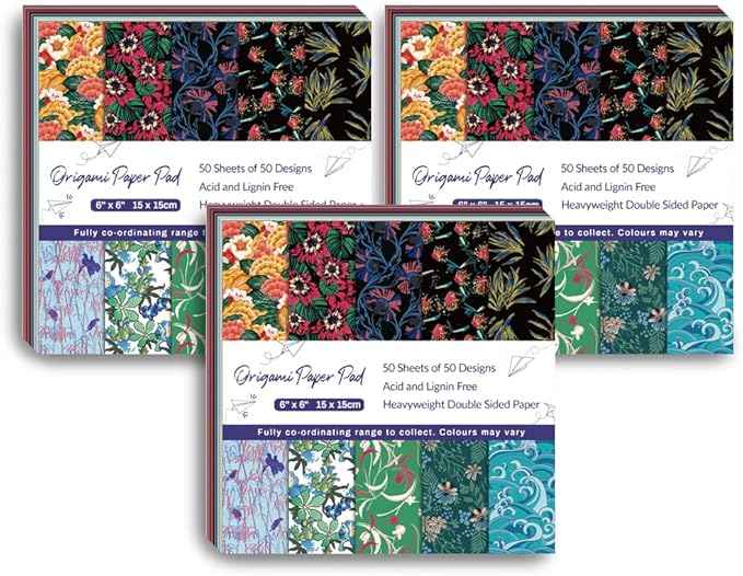 Origami 6x6 Paper Kit 150 Sheets 50 Vivid Colors Double Sided Same Printed - Image 8