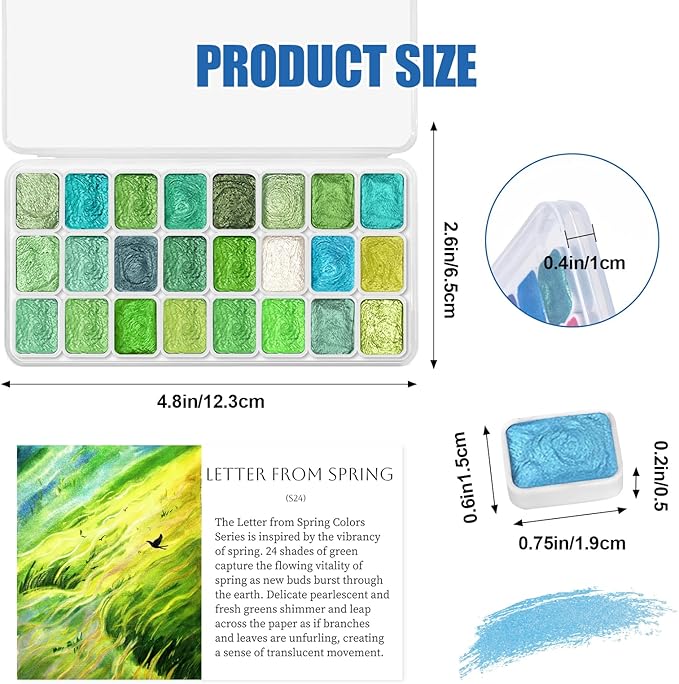 Mini Glitter Watercolor Paint Set - Image 2