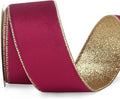 Ribbli Burgundy Velvet Wired Ribbon 2.5 Inch Burgundy Velvet by Ribbli