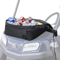 KEMIMOTO Golf Cart Cooler Bag, Fits 20-30 11oz Cans, Insulated with Drain Plug, Reflective Finish, Handy Pockets, Golf Cart Accessories Gifts for Golfers Men, Compatible with EZGO Club Car