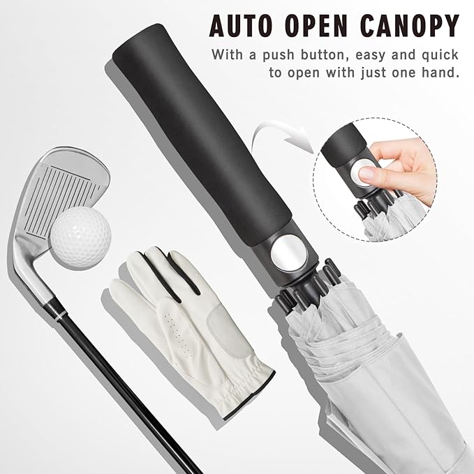 ZOMAKE Golf Umbrella Windproof, Extra Large Oversized Heavy Duty Double Canopy for Rain, Sports Games & Push Cart(51/54/62/68/72Inch)
