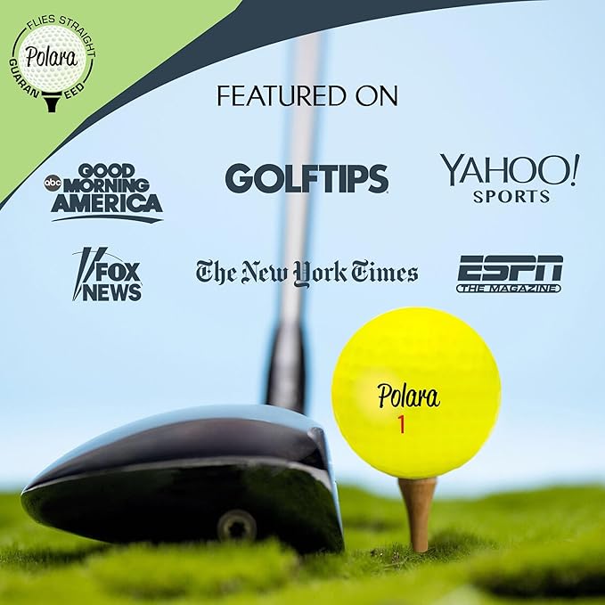 Polara Self-Correcting Golf Balls – High-Performance Golf Balls with Soft Feel, Anti-Slice & Hook Correction, Exceeds USGA Limits, Dimple Design for Maximum Distance, Golf Accessories for Men & Women