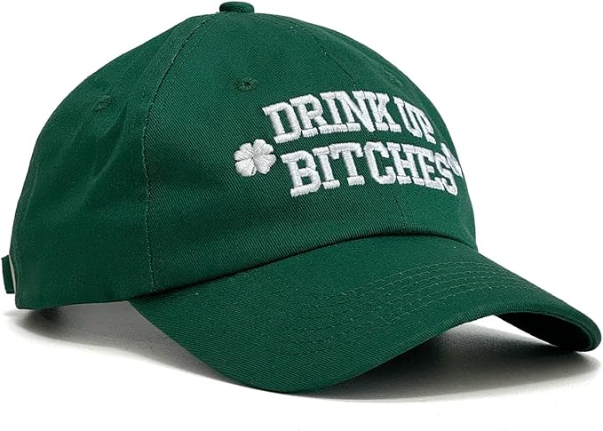 St Patricks Day hat Green Baseball Cap Shamrock Embroidered for man Women Funny