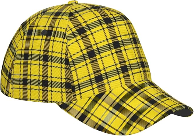 Vintage Cute Plaid Baseball Cap for Men Women,Adjustable Dad Hat Baseball Hat Summer Snapback Cap Outdoor