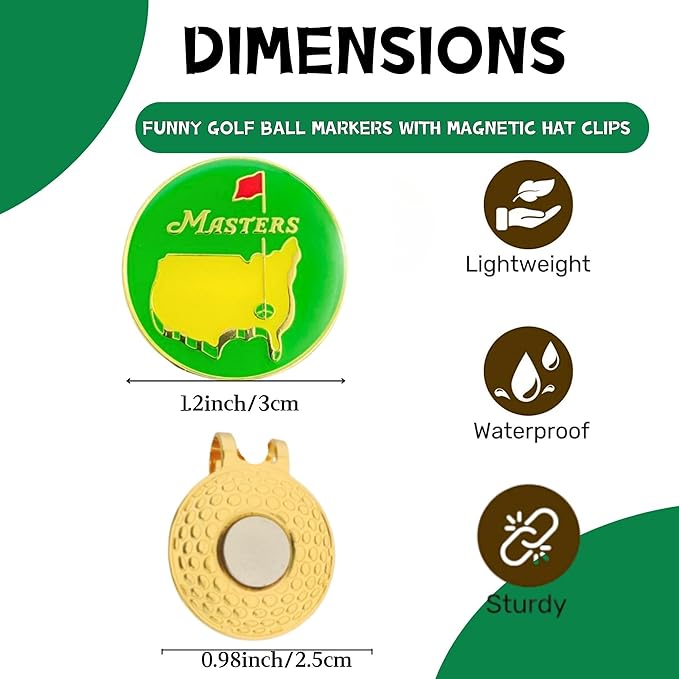 Cracker Golf Ball Marker, Premium Golf Accessories & Funny Golf Gifts for Men Women Golfers