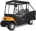 Golf Cart Enclosure 4 Passenger for EZGO TXT Short Roof 2+2 4-Seater Waterproof Windproof Driving Rain Cover 4-Sided Clear Windows Roll-up Door Black