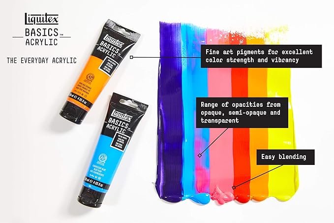 Liquitex BASICS Acrylic Paint, 946ml Jar, Dioxazine Purple - Image 3