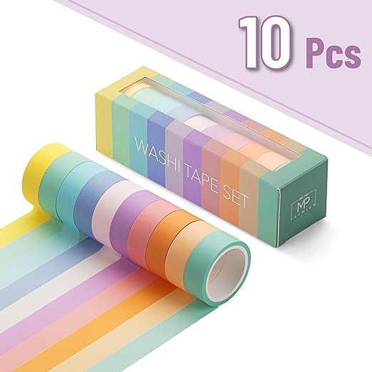 Mr. Pen- Washi Tape Set, 10 Pack, Decorative Tape, Washi Tapes, Colored Tape - Image 2
