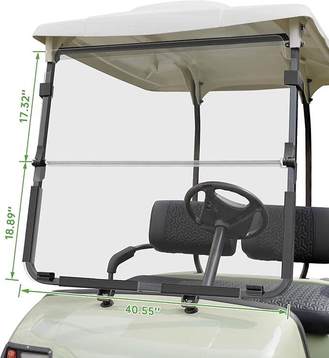 10L0L Golf Cart Windshield for Yamaha G22 (2003-2006) Models Gas or Electric Golf Cart (Clear/Tinted)