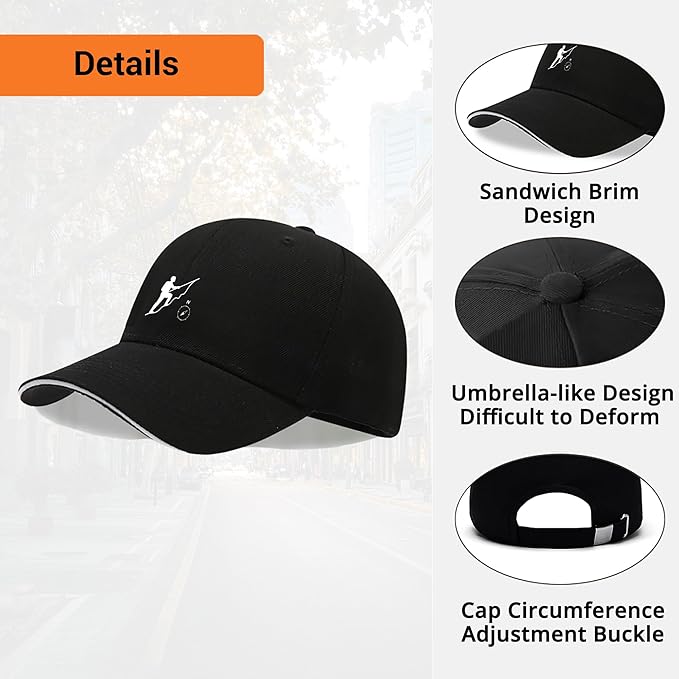 Embroidered Baseball Cap for Men Women, Breathable Cotton Adjustable Hat, Various Patterns for Casual Daily Outfits