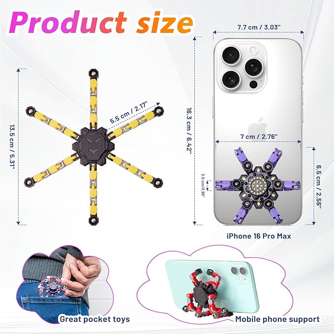 Transformable Fidget Spinners Toys 4 Pcs - Image 5