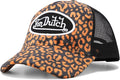 Von Dutch Unisex Trucker Hat - Velvet Curved Bill Mesh Back Retro Classic Adjustable Snapback Baseball Cap for Men and Women