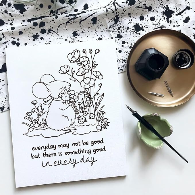 Cute Mouse Garden Planting Flowers Animal Clear Stamps - Image 4