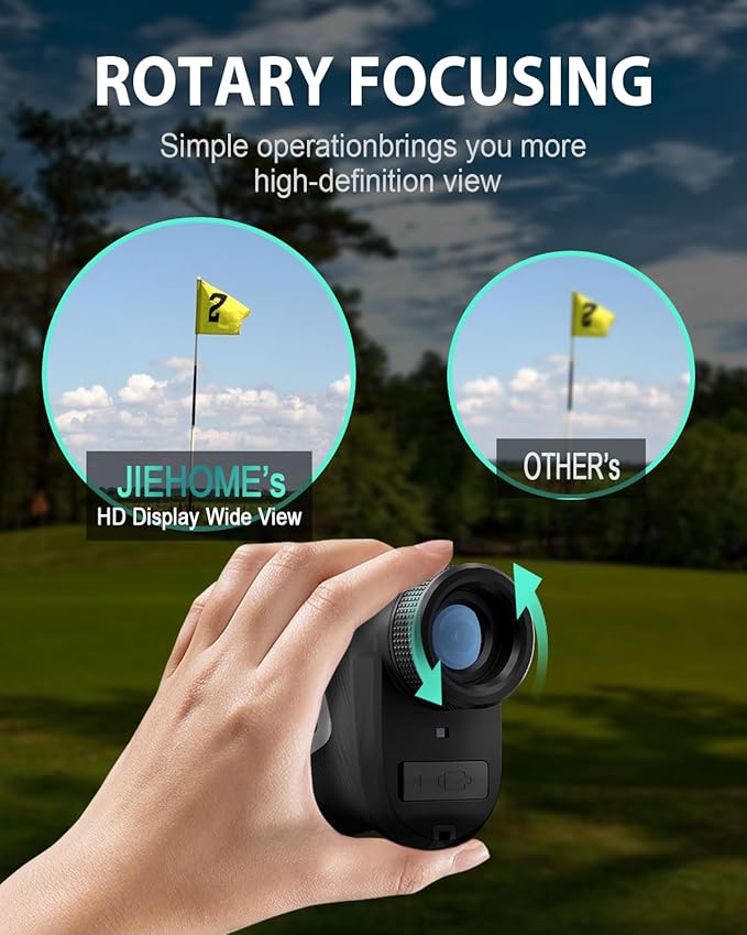 Golf Rangefinder 800/1100 Yards Range Finder with Slope Flag-Lock Vibration Continuous Scan Rechargeable - Tournament Legal Golf Laser Rangefinders Golfing Accessories for Men Women