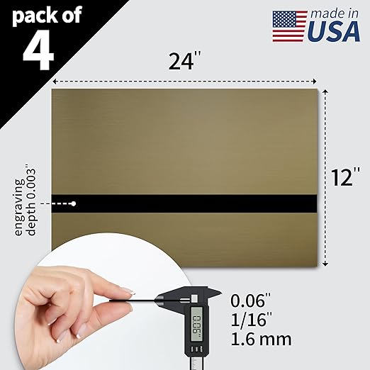 Trotec | Metallic Looking Acrylic Sheet | 12"x24"x1/16, Name Plate | USA Made - Image 2