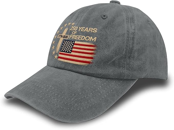 US 250 Years Freedoms 1776-2026 250th Birthday Embroidered Hats Garde Cap for Him