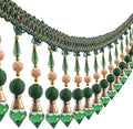 3yards Beading Fringe Trimming Long Beads Tassel Curtain Trim Ribbon Trim by EMDOMO
