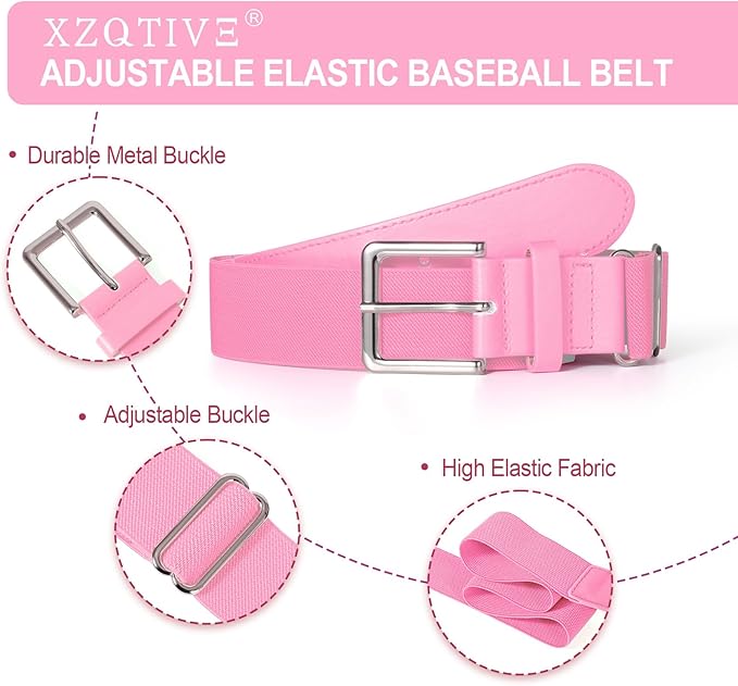 XZQTIVE Baseball Softball Socks and Baseball Softball Belt Combo Set Knee-High Soccer Socks for Kids Youth Adult
