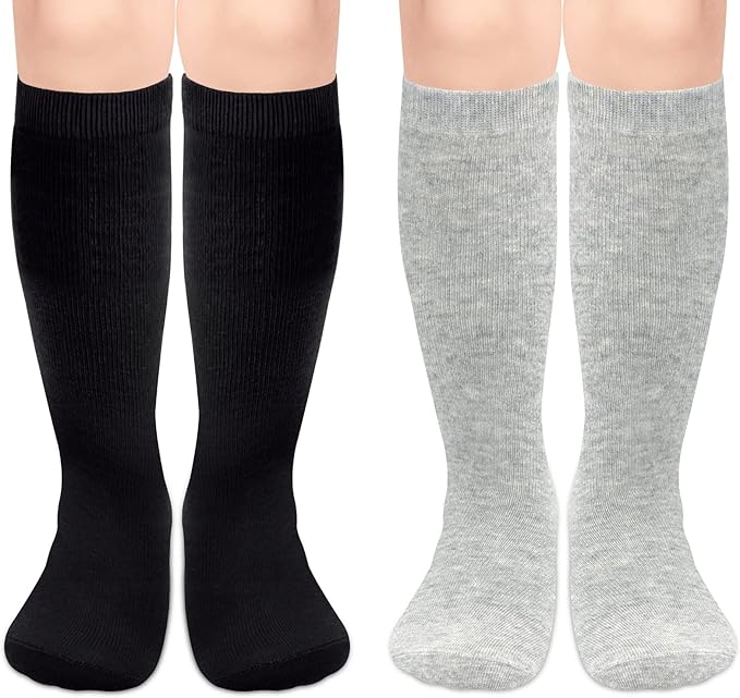 Sarfel Kids Soccer Socks Toddler Soccer Socks Girls Boys Soccer Socks Kids Tube Socks with Stripes Toddler Knee High Socks