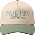 MIRMARU Two-Tone Vintage Canvas Trucker Hats for Men & Women, Adjustable Size Baseball Caps with Trendy Embroidered Design