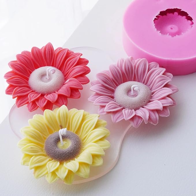 Wehous 2PCS Large Sunflower Silicone Molds, 3D Flower Silicone Molds - Image 6