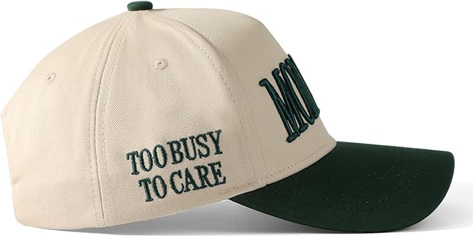 Mommin Trucker Hat, Mothers Day Gifts for Mom Wife, Vintage Two Tone Ponytail Baseball Cap, Adjustable Embroidered Hat