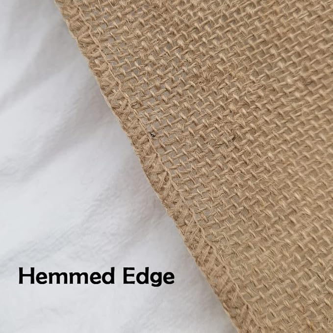 INSPIRELLE 12" Natural Burlap Fabric Roll 10 Yards Jute Ribbon - Image 4
