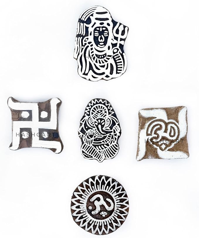 Wooden Pottery Stamps for Block Printing - Image 2