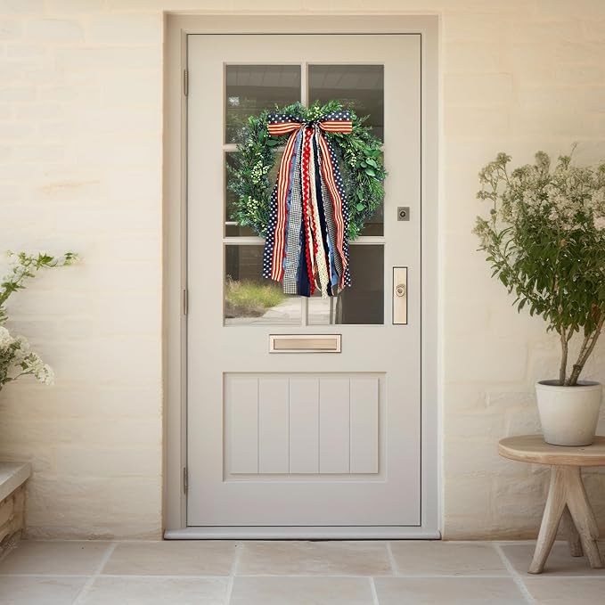 Large Patriotic Star Ribbons Bow - Image 4