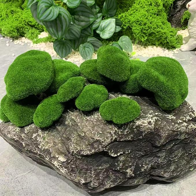 6 PCS Artificial Moss Rocks Decorative, Moss Stones, Fake Moss Decor - Image 6