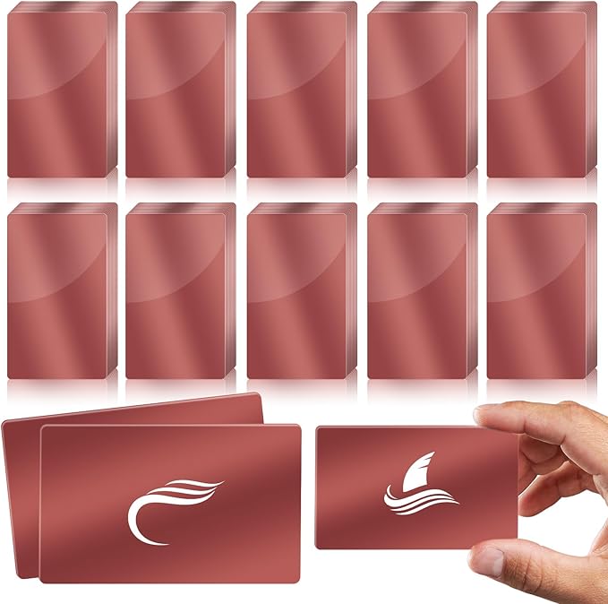 weparmeety 100 Pcs Metal Engraving Blanks Aluminum Sheet Laser Engraving by weparmeety