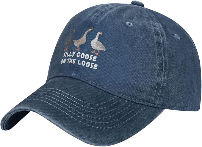 Funny Goose Hat Silly Goose On The Loose Hat Men Baseball Hats Funny Cap