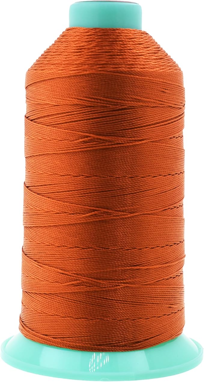 Mandala Crafts Bonded Nylon Thread Burnt Orange Heavy Duty Sewing Threads by MandalaCrafts