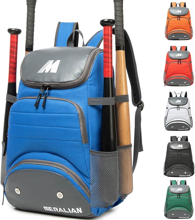 Baseball Bag - Lightweight Softball & T-Ball Backpack with Shoe Compartment for Equipment & Gear