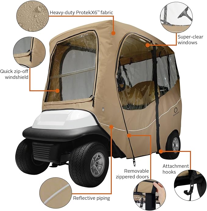 Classic Accessories Fairway Golf Cart Deluxe Enclosure