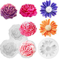 JDH 2PCS Peony Candle Mold Daisy Flower Silicone Molds, 3D Flower Fondant Mold by JDHSilicone