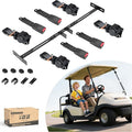 10L0L 2/3-point Golf Cart Seat Belts, 42" Retractable Belts with Bracket Street-Legal Upgrades Fits Most (2+2) /(4+2) Passenger for Yamaha EZGO TXT RXV Club Car DS Golf Carts Front/Rear Seat